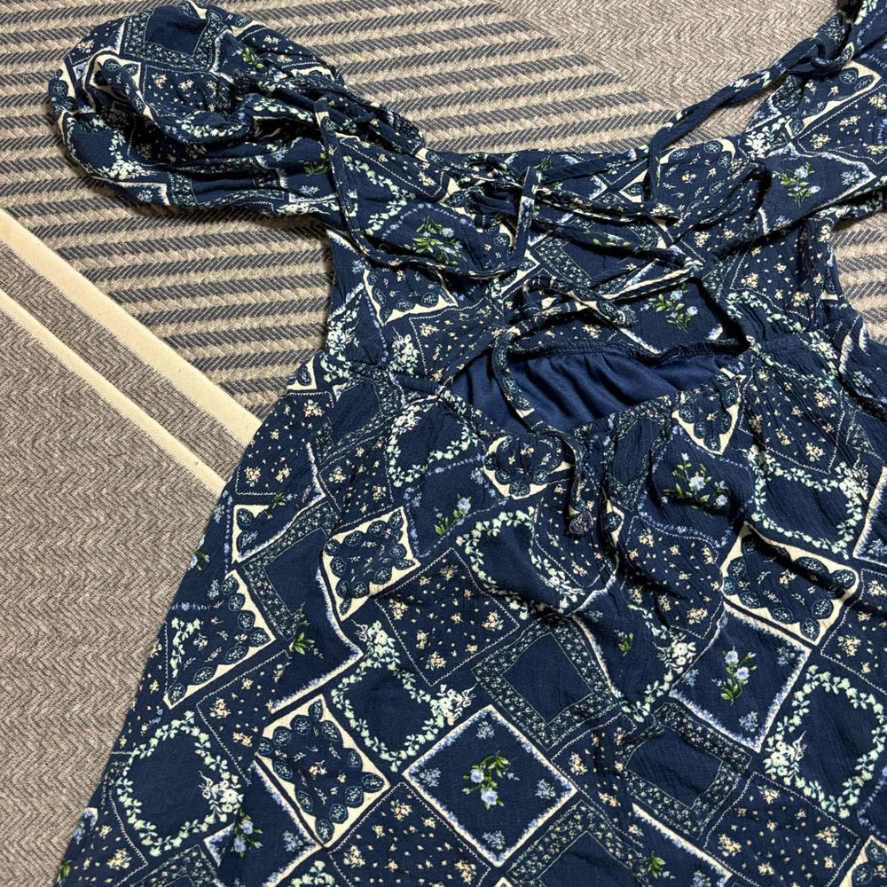 Altar'd State Blue Patterned Dress - Picture 7 of 15